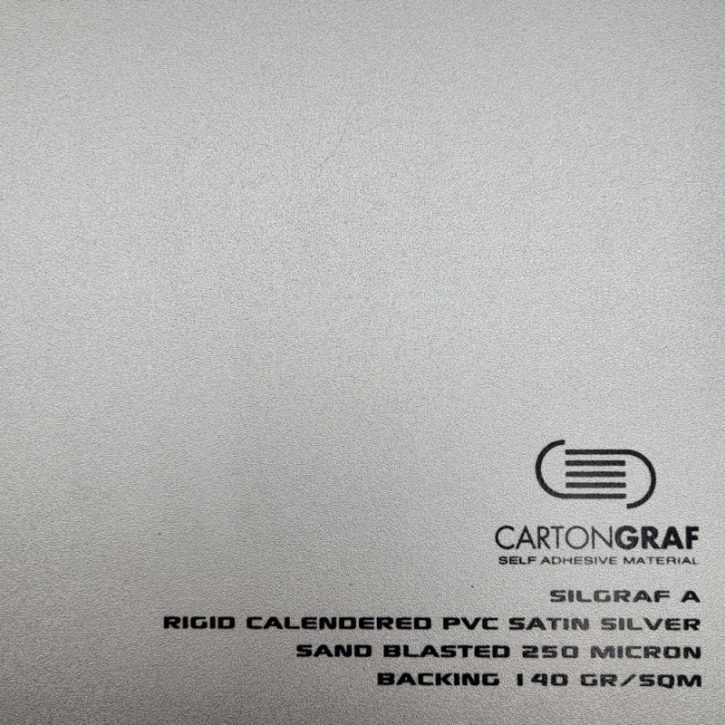 SILGRAF A SATIN SILVER SAND 250mic