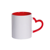 CODE 2858 RIM/ HEART HANDLE RED COLOR SUBLIMATION MUG 11OZ