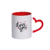 CODE 2858 RIM/ HEART HANDLE RED COLOR SUBLIMATION MUG 11OZ