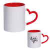 CODE 2858 RIM/ HEART HANDLE RED COLOR SUBLIMATION MUG 11OZ